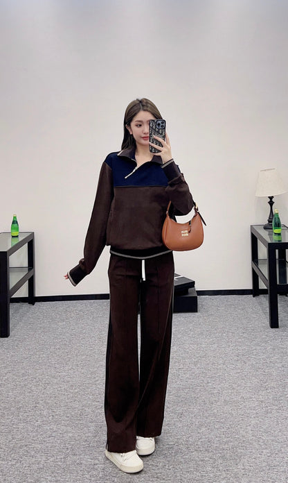 Mi*mi*♥2025 new product Long pants and open-front sweatshirt set