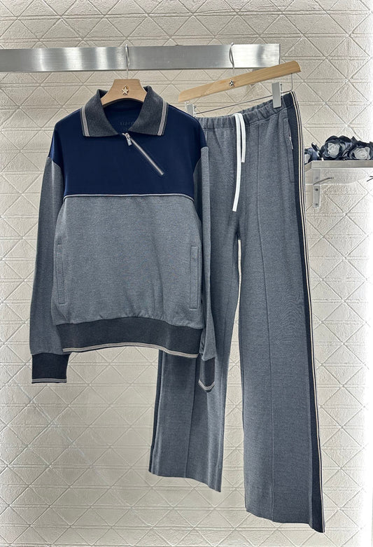 Mi*mi*♥2025 new product Long pants and open-front sweatshirt set