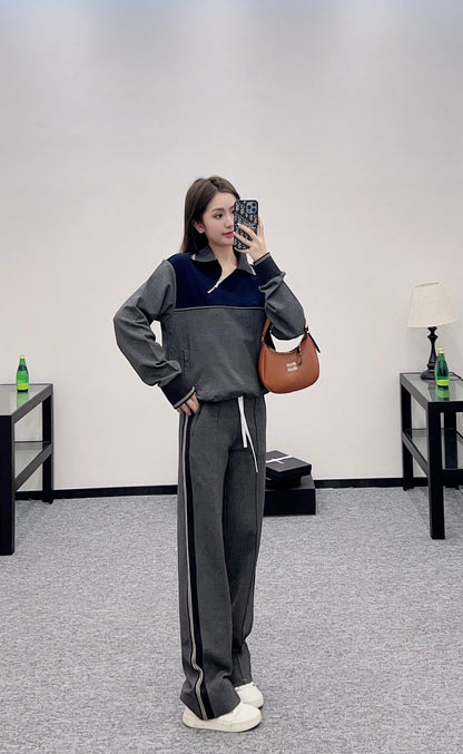 Mi*mi*♥2025 new product Long pants and open-front sweatshirt set