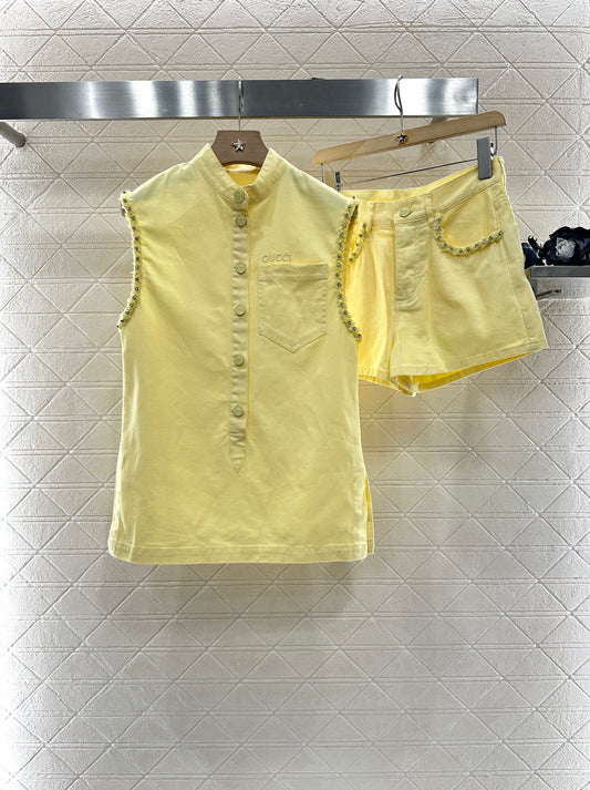 G*♥2025 new products Top and shorts set