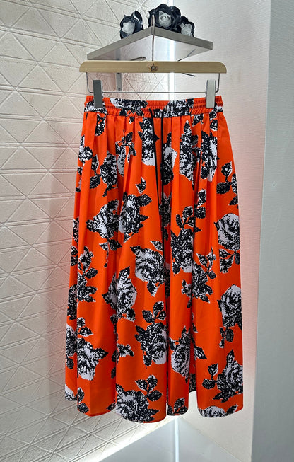 Louis *♥2025 new product Elastic floral skirt