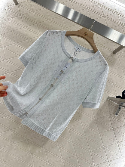 C*♥2025 new product Rhinestone button cardigan