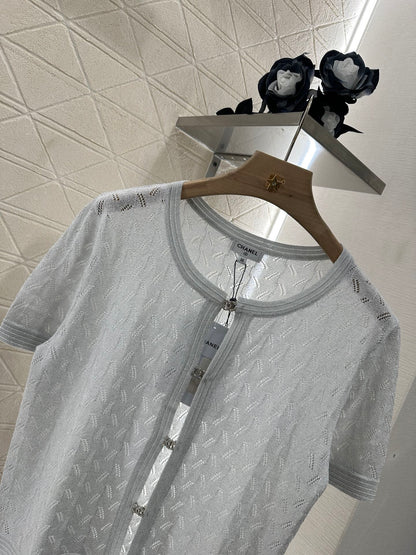 C*♥2025 new product Rhinestone button cardigan