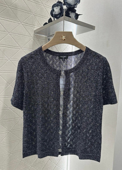 C*♥2025 new product Rhinestone button cardigan