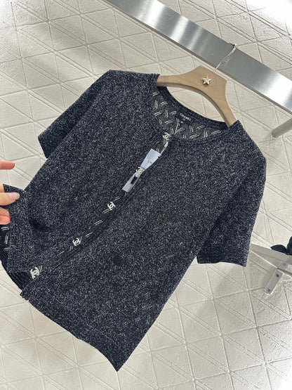 C*♥2025 new product Rhinestone button cardigan