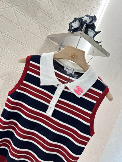 C*♥2025 new product Lapel knitted vest