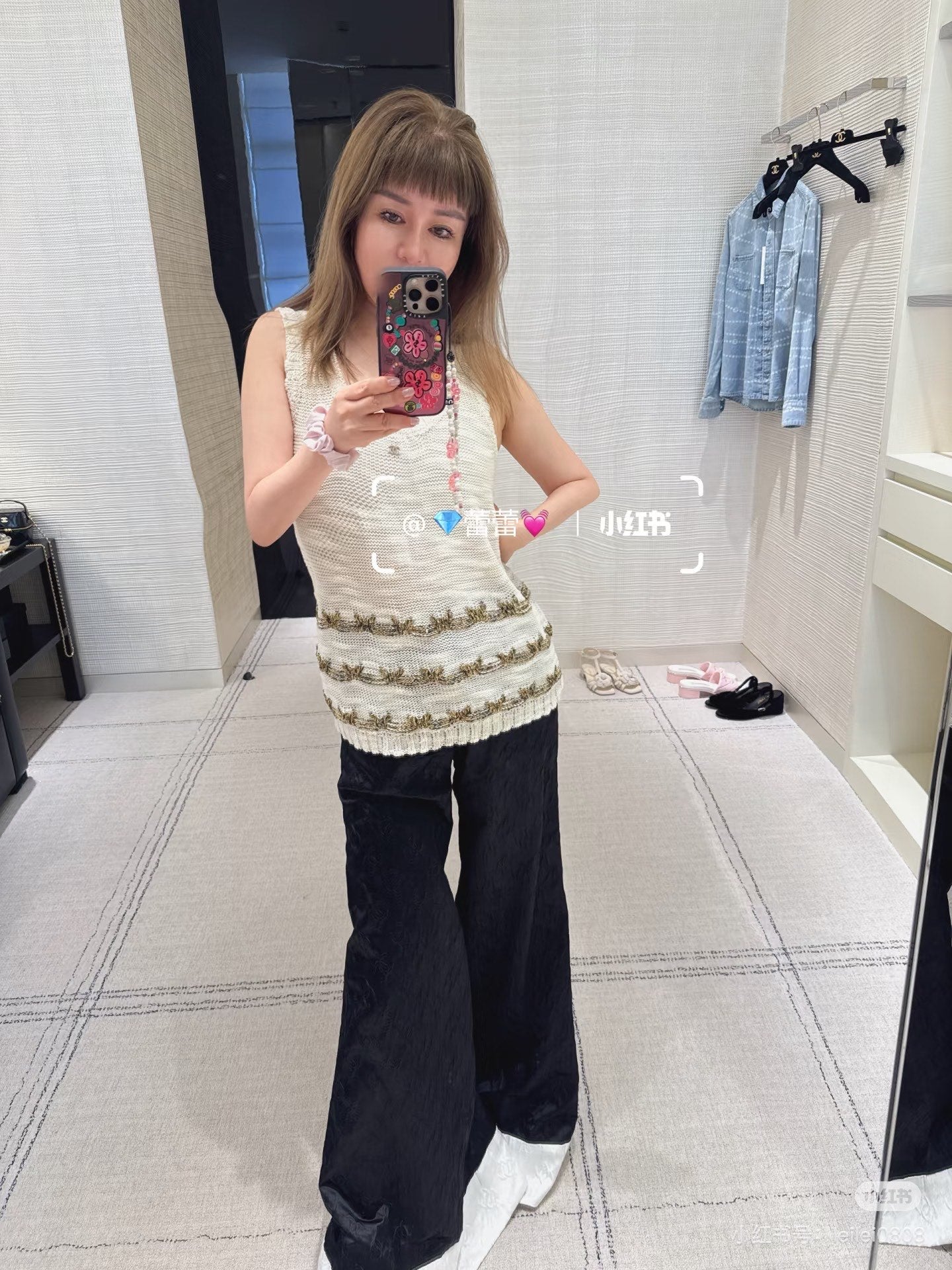 C*♥2025 new product Embroidered knitted vest
