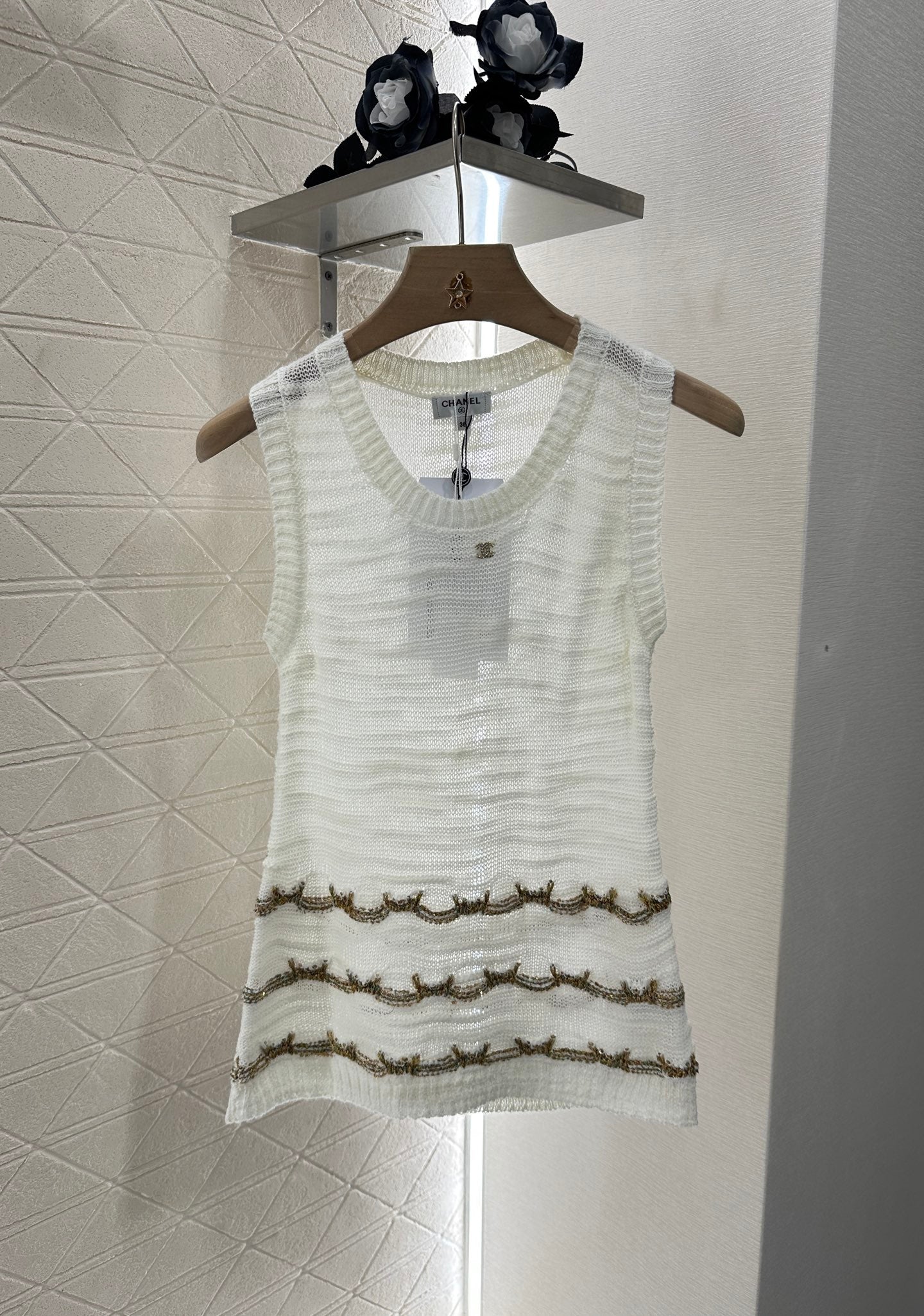 C*♥2025 new product Embroidered knitted vest