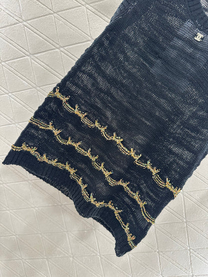 C*♥2025 new product Embroidered knitted vest