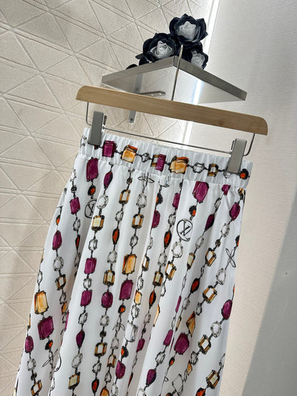 Louis *♥2025 new product Printed gemstone skirt
