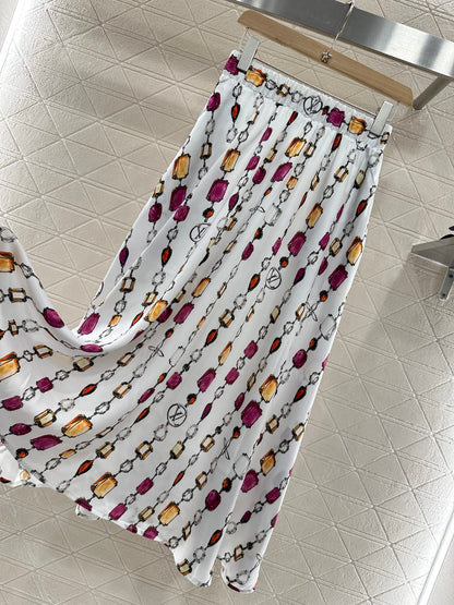 Louis *♥2025 new product Printed gemstone skirt