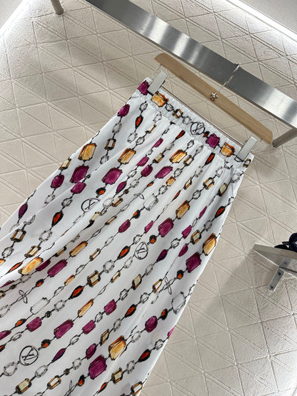 Louis *♥2025 new product Printed gemstone skirt