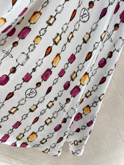 Louis *♥2025 new product Printed gemstone skirt