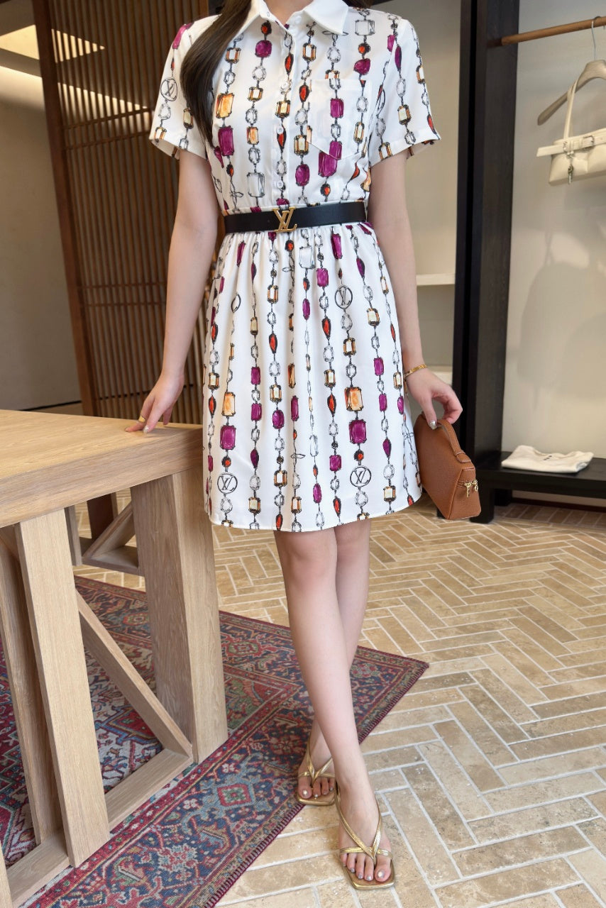 Louis *♥2025 new products Belt dress