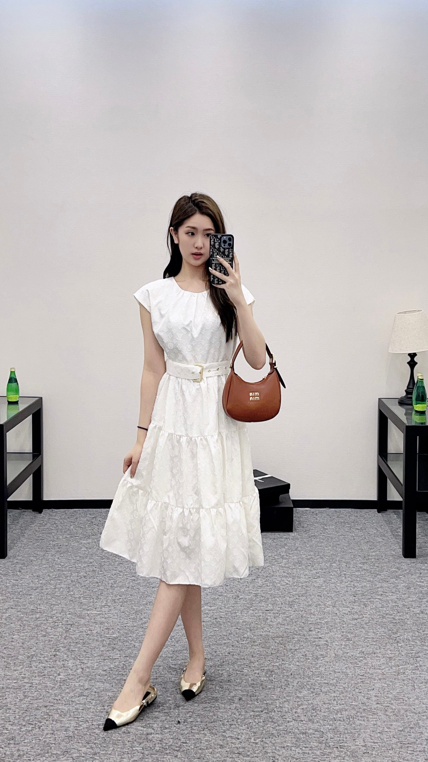 Louis *♥2025 new arrival Belt sleeveless dress