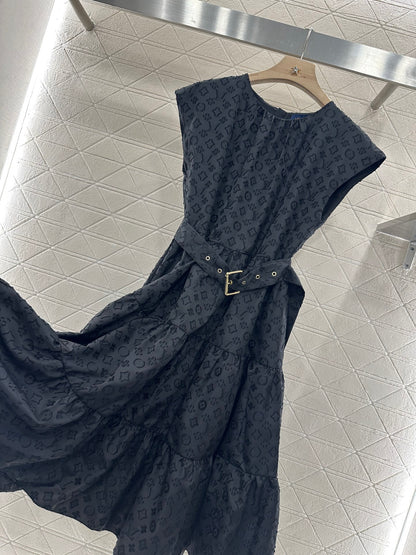Louis *♥2025 new arrival Belt sleeveless dress