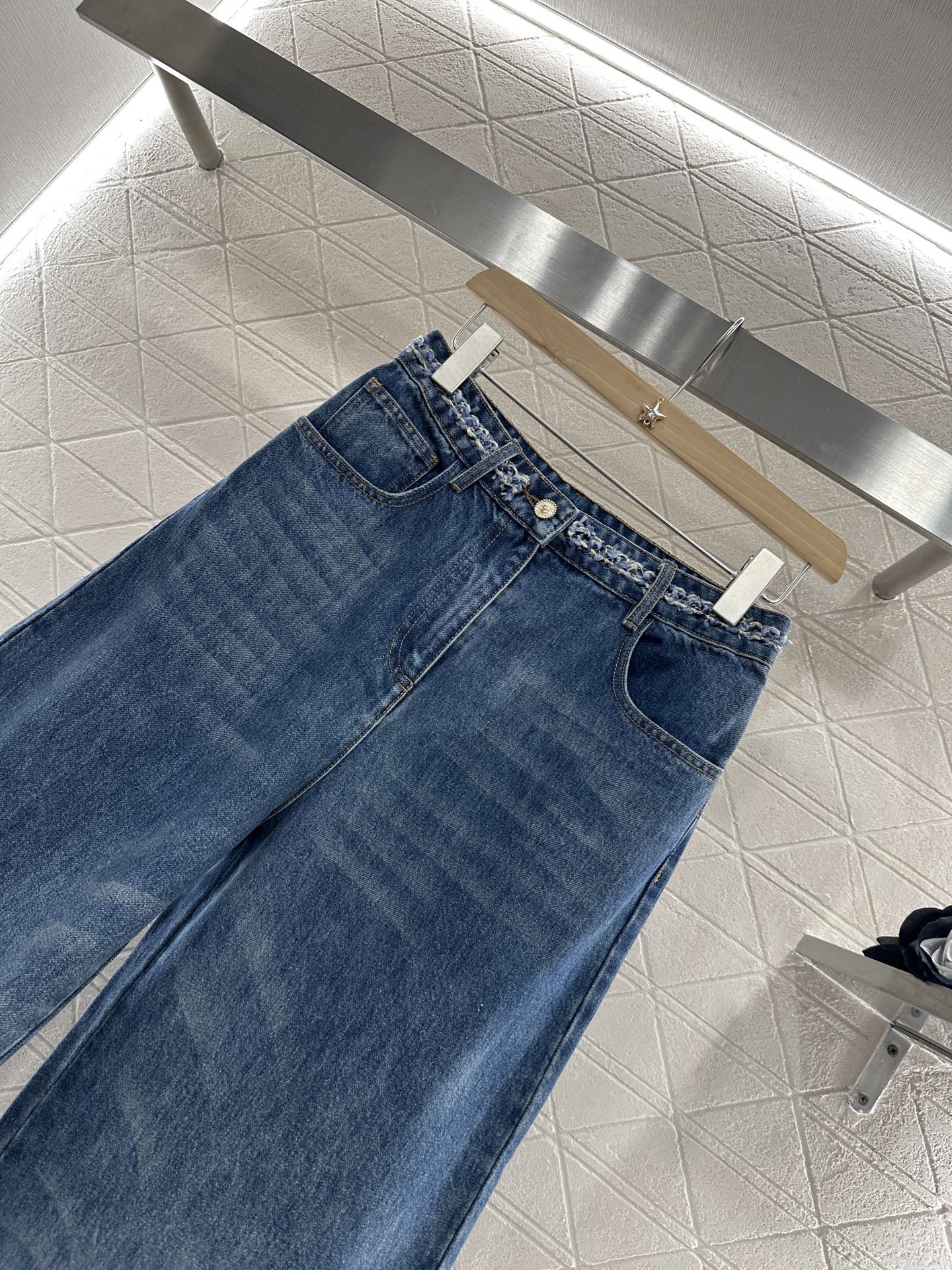 C*♥2025 new product Denim cropped pants
