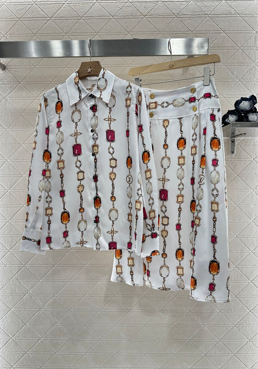 Louis*♥2025 new products Shirt and skirt suit