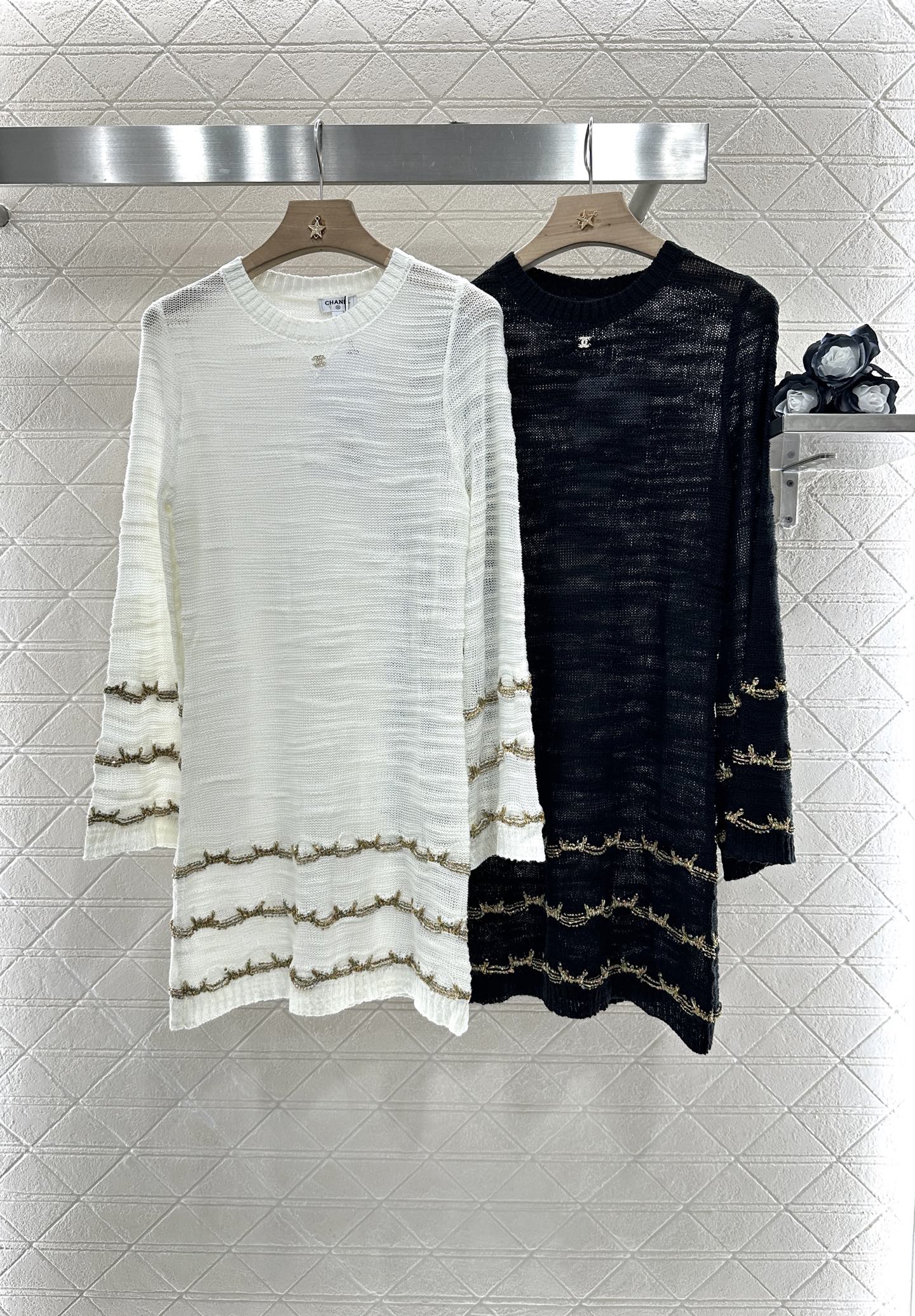 C*♥2025 new product Embroidered knitted dress