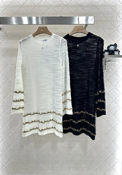 C*♥2025 new product Embroidered knitted dress