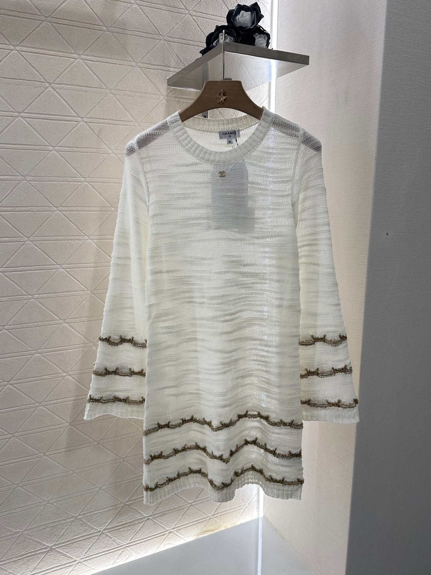 C*♥2025 new product Embroidered knitted dress