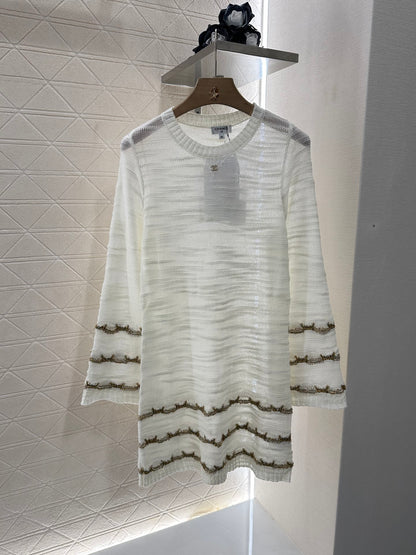 C*♥2025 new product Embroidered knitted dress