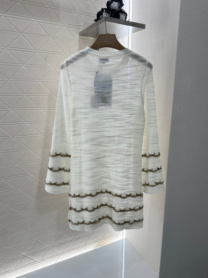 C*♥2025 new product Embroidered knitted dress