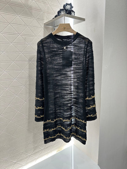 C*♥2025 new product Embroidered knitted dress