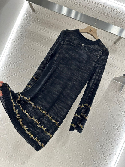 C*♥2025 new product Embroidered knitted dress