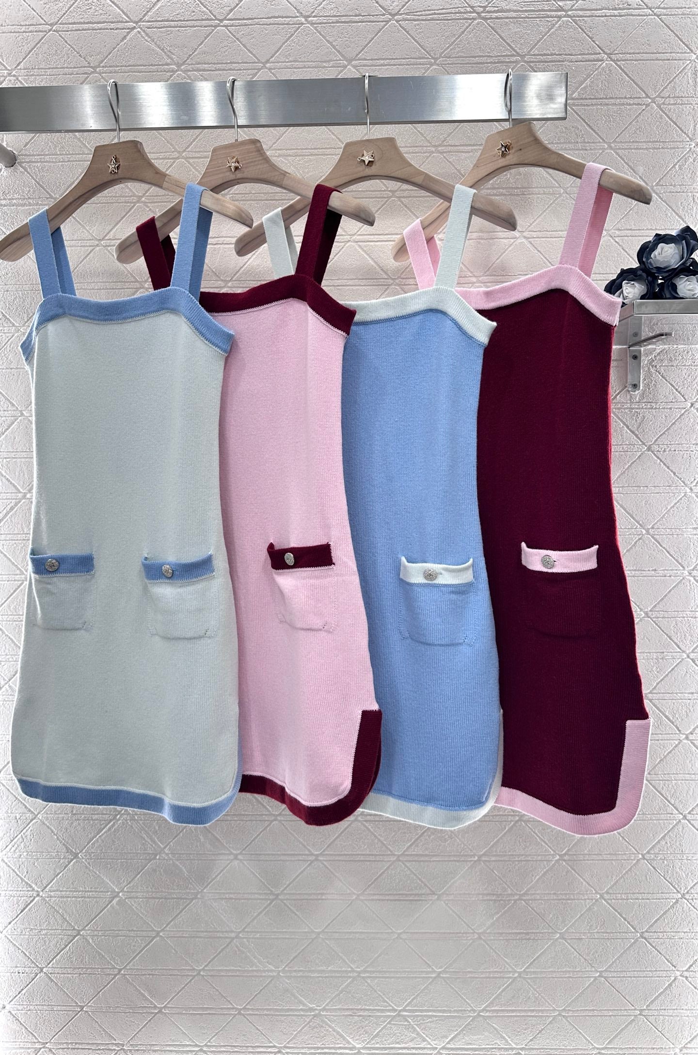 C*♥2025 new product Knitted suspender skirt