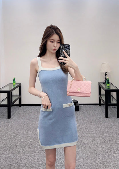C*♥2025 new product Knitted suspender skirt