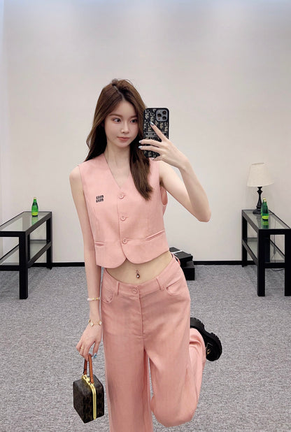 Mi*mi*♥2025 new products Vest and trousers set