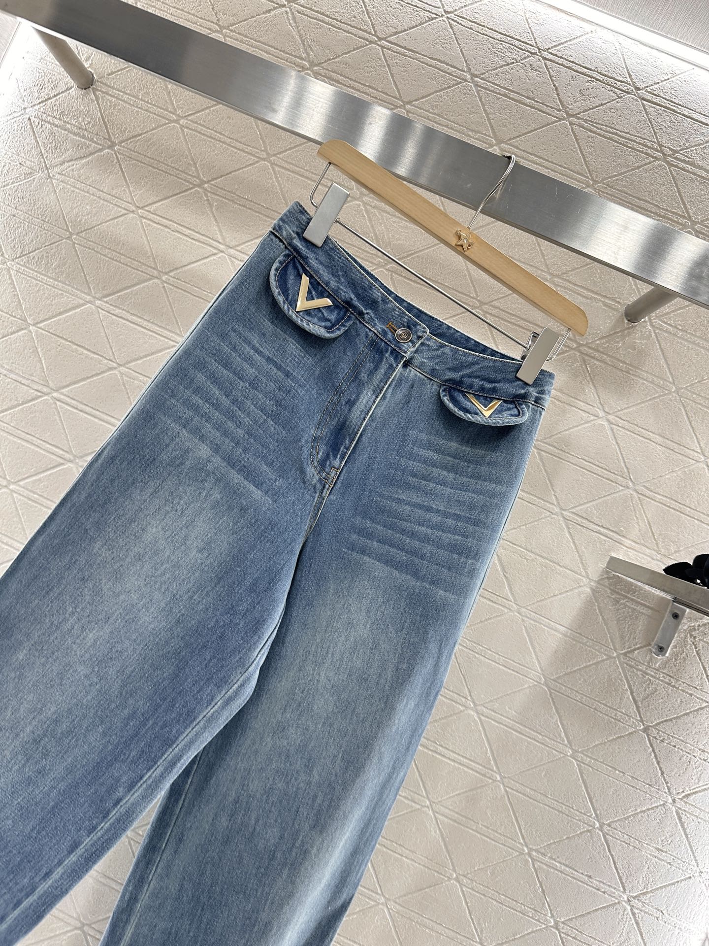 V*♥2025 new products Denim pocket trousers