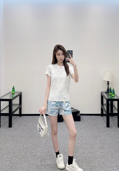 D*♥2025 new product Diamond short sleeves