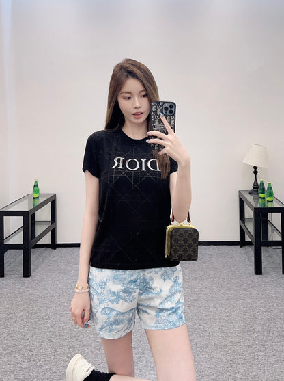 D*♥2025 new product Diamond short sleeves
