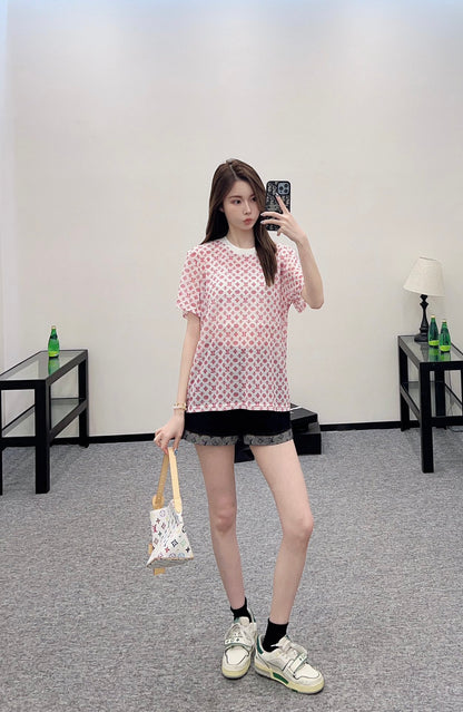 Louis *♥2025 new product Transparent short sleeves
