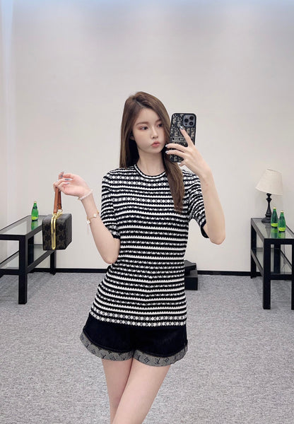 Louis *♥2025 new products Knitted short sleeves