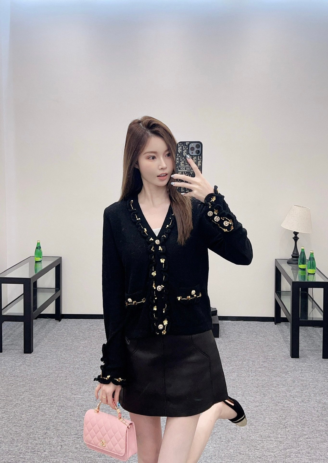 C*♥2024 new product Beaded knitted cardigan