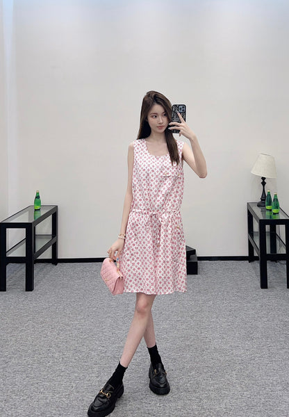 Louis*♥2025 new product Drawstring vest dress