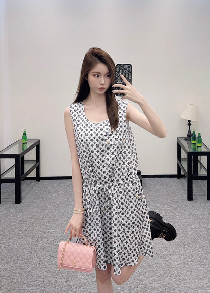 Louis*♥2025 new product Drawstring vest dress