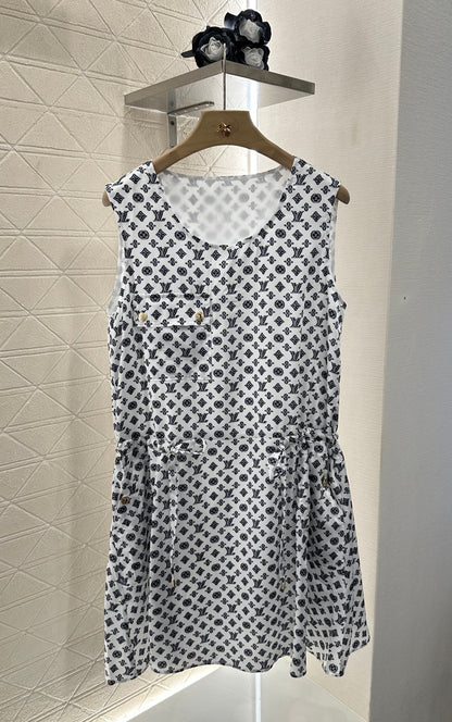 Louis*♥2025 new product Drawstring vest dress