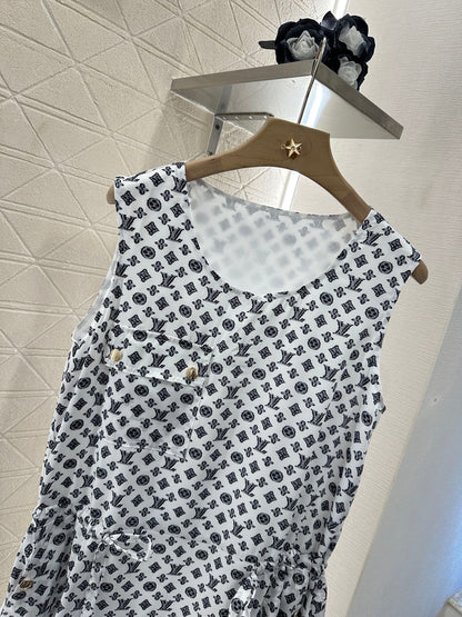 Louis*♥2025 new product Drawstring vest dress