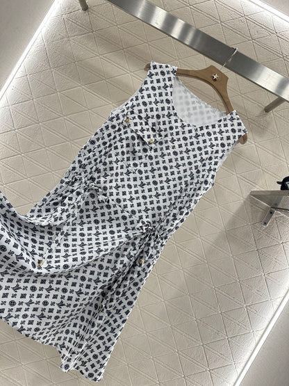 Louis*♥2025 new product Drawstring vest dress