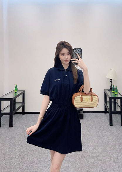 Mi*mi*♥2025 new products Short-sleeved dress