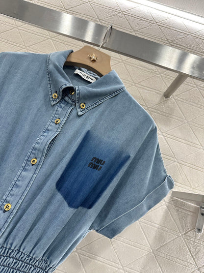 Mi*mi*♥2025 new products Denim dress