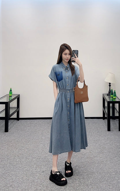 Mi*mi*♥2025 new products Denim dress