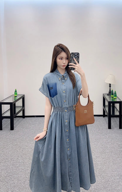 Mi*mi*♥2025 new products Denim dress