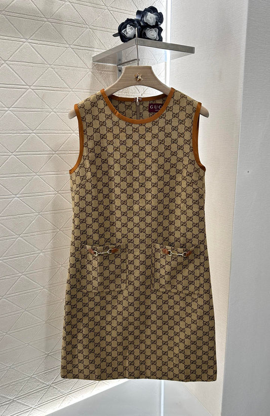 G*♥2025 new product Jacquard vest dress
