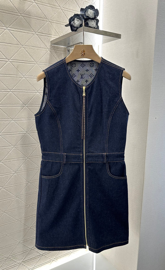 Louis*♥2025 new product Denim vest skirt