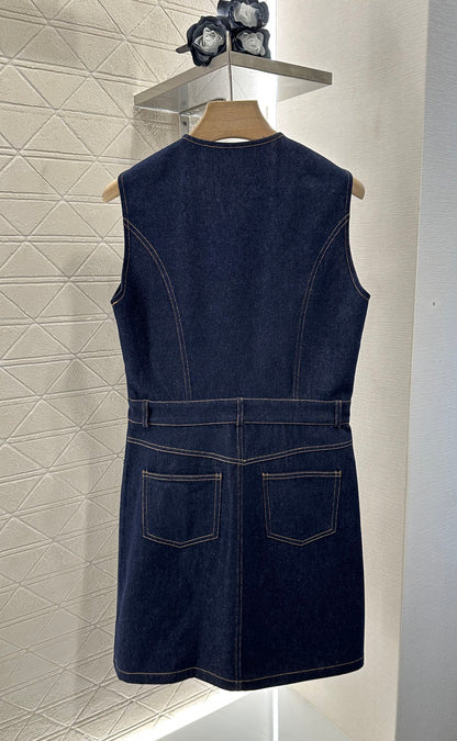 Louis*♥2025 new product Denim vest skirt